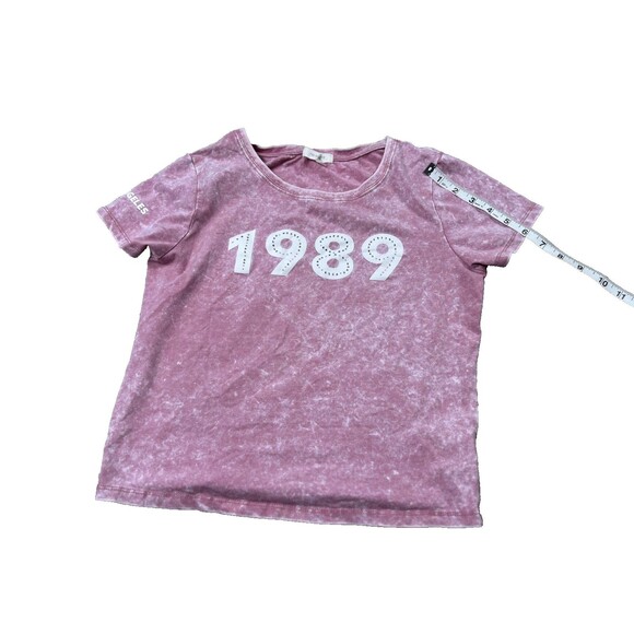 No Connections Women's 1989 Taylor Swift Shirt Pink Large Los Angeles Rhinestone - Picture 4 of 7